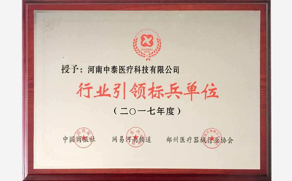 行业引领标兵单位